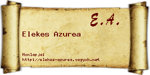 Elekes Azurea névjegykártya